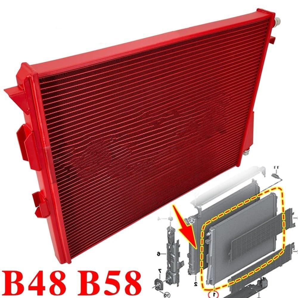 Wymiennik doładowania Pasuje do B48 B46 B58 230i 230ix M240i M240ix G42 320i 320e 330e 330i 330ix G20 G21 2019 + Intercooler wymiennik ciepła(DP-126RS-B)