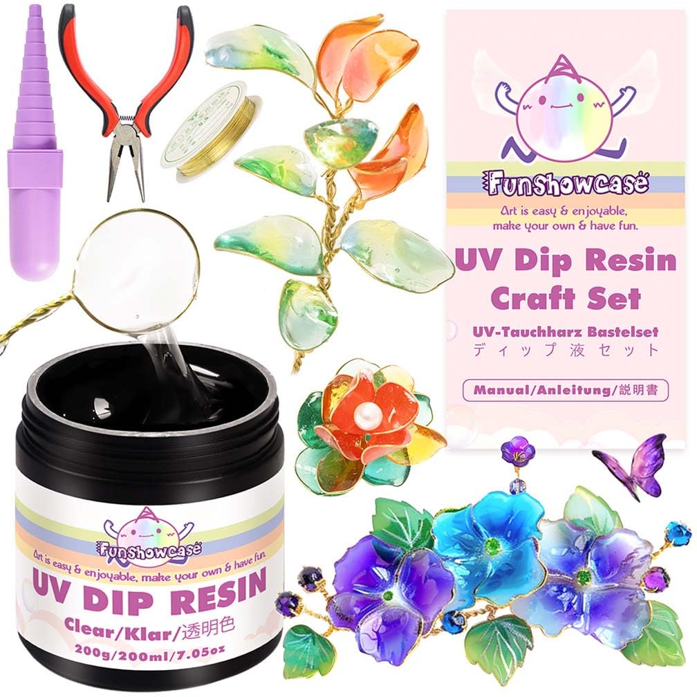 Résine UV pour création de bijoux transparents et fleurs en métal