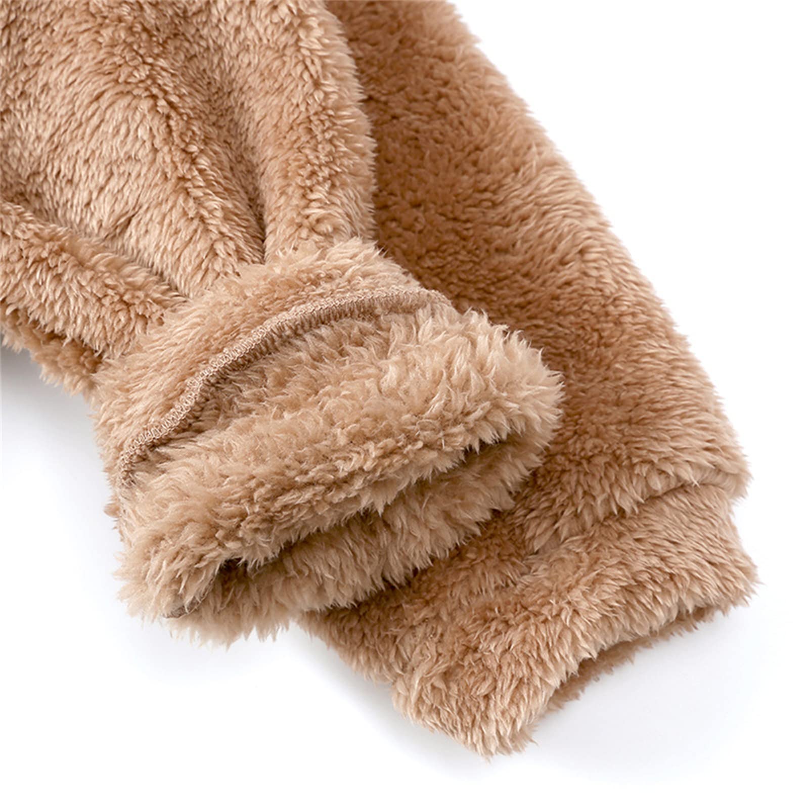 Baby Boy Girl Autunno Inverno Abbigliamento Manica lunga Cerniera Felpa con cappuccio Cappotto Giacca in pile semplice Giacca con cappuccio con orecchie d'orso