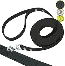 PiuPet® Longe pour Chien I Laisse Hydrofuge I Laisse de remorquage I Laisse pour Grand Chien I Chien Accessoires I Longe Chien | Laisse Gros Chien | Laisses pour Chiens (Noir, 5m)