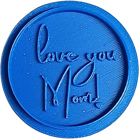 Mom Cookie Cutter | Love You Mom Topper Cutter for Cakes and Cupcakes
