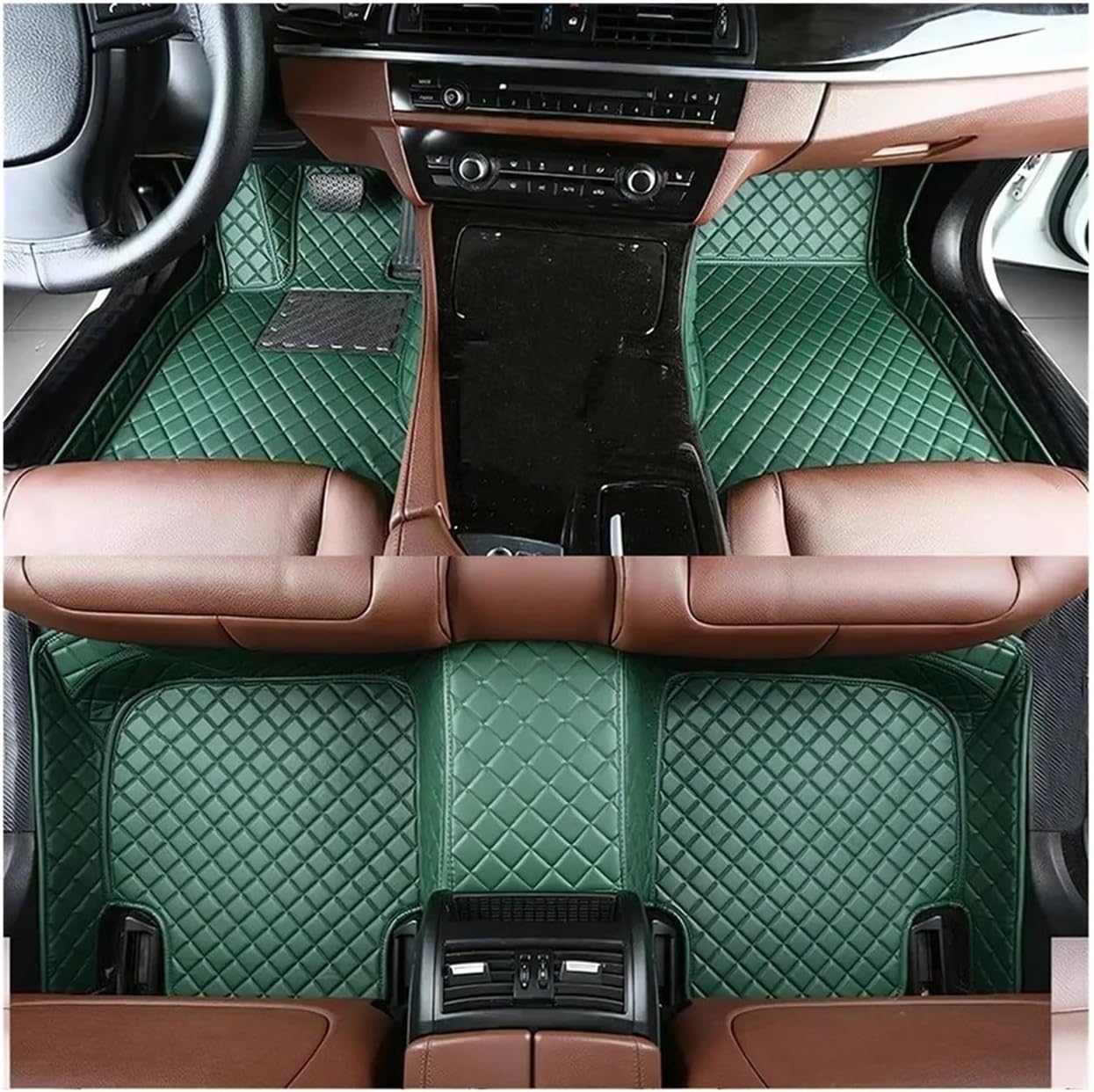 Full Coverage Mats For Hyundai For Sonata For DN8 2020 2021 2022 2023 2024 2025 2026 Car Floor Mats Mat Accessories Interior(GREEN)