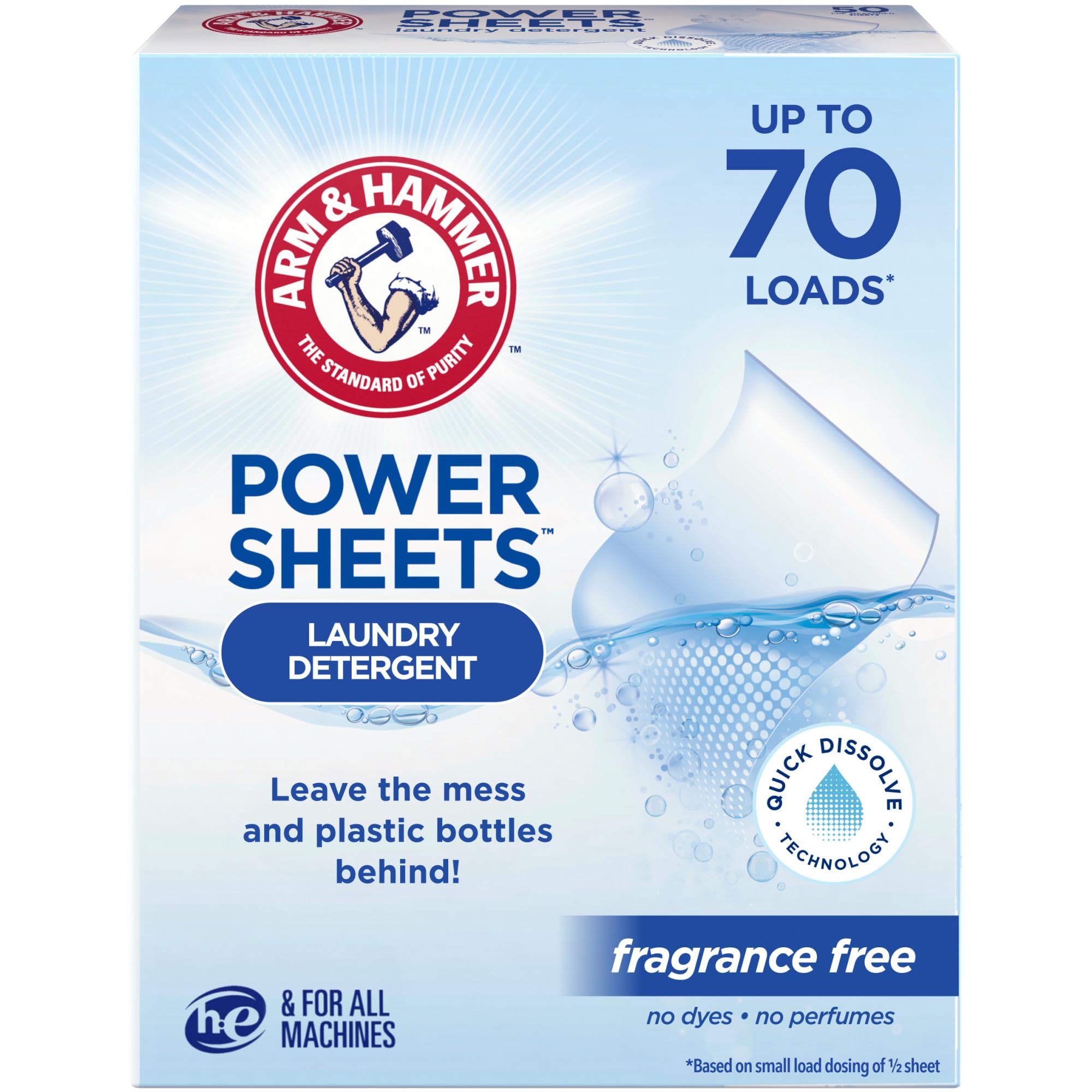 ARM & HAMMER Power Sheets, Fragrance Free