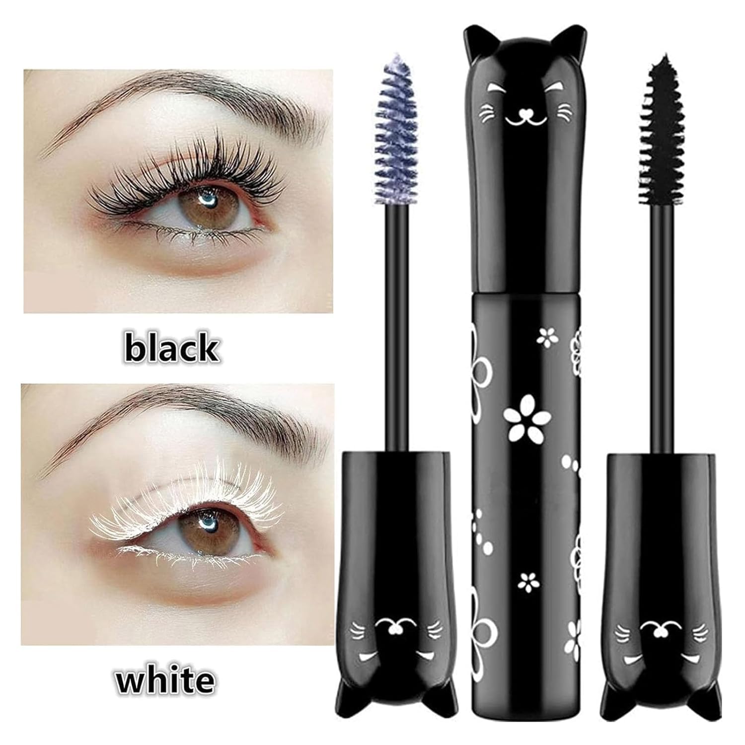 6 colored Mascara sets Gift mascara volume and length White Blue Purple Black Brown Pink Waterproof Natural Hypoallergenic Color Makeup Best Benefit Volumizing Lengthening Curling Defining Washable - Image 3