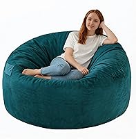 Vista 26 de Silla de Puf de 3 pies, Sillas de Puf Cómodas con Relleno de Espuma Viscoelástica, Sofá de Puf Esponjoso con Funda de Terciopelo Holandés, Sillas