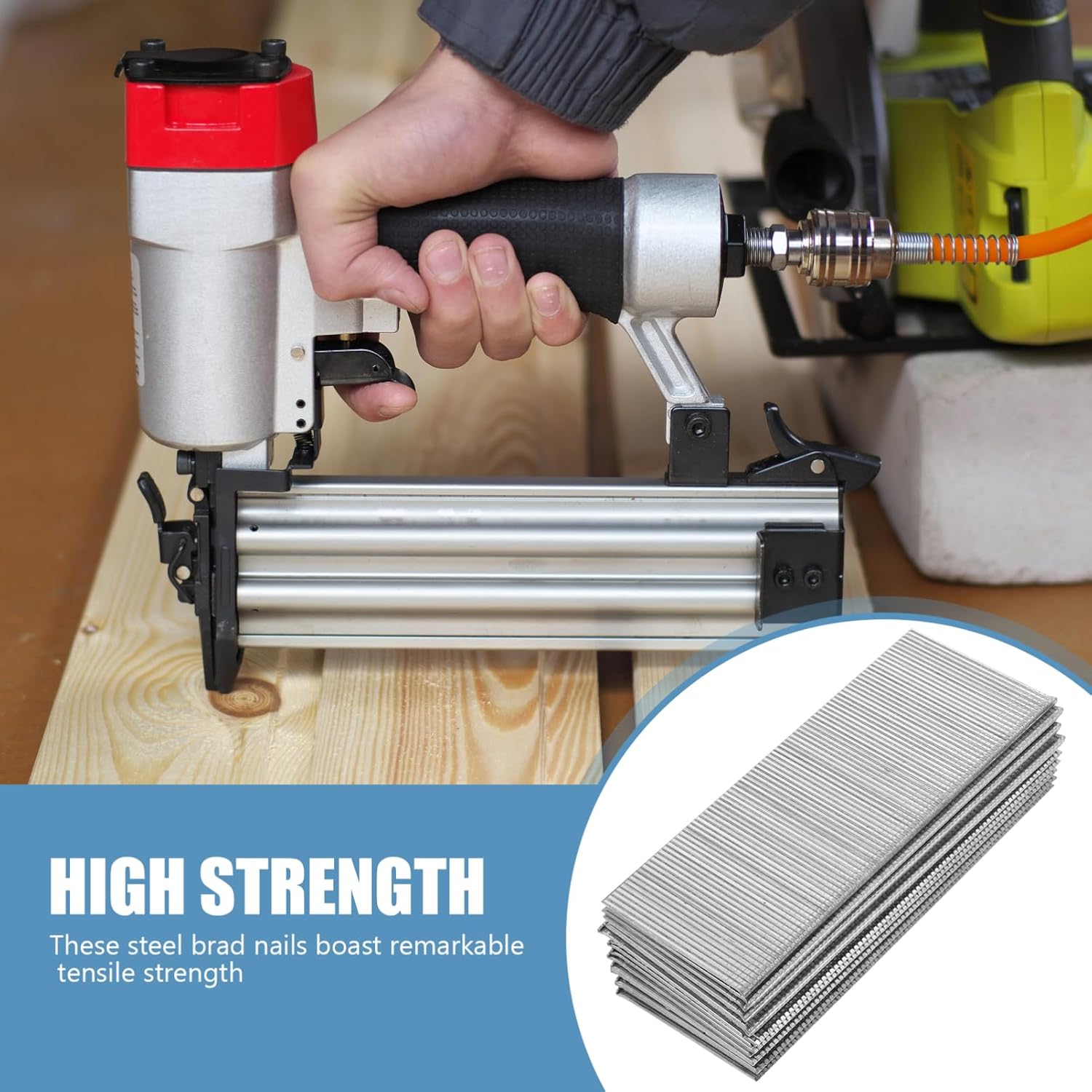 KALLORY 1600Pcs Straight Gauge Nails for Woodworking Durable Finish Nails Convenient Box Packaging for Furniture Projects Material for Exceptional Stability