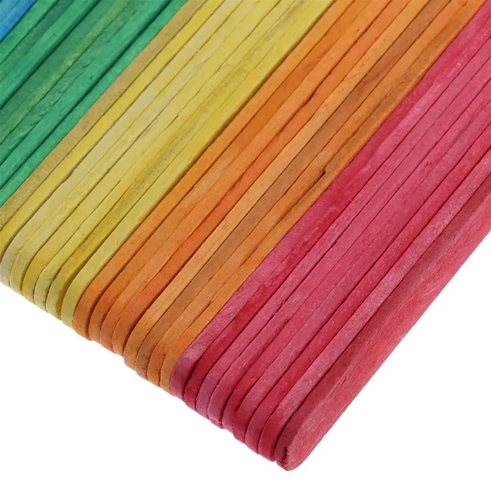 50 bâtonnets en bois colorés for le bricolage et les loisirs créatifs(S)