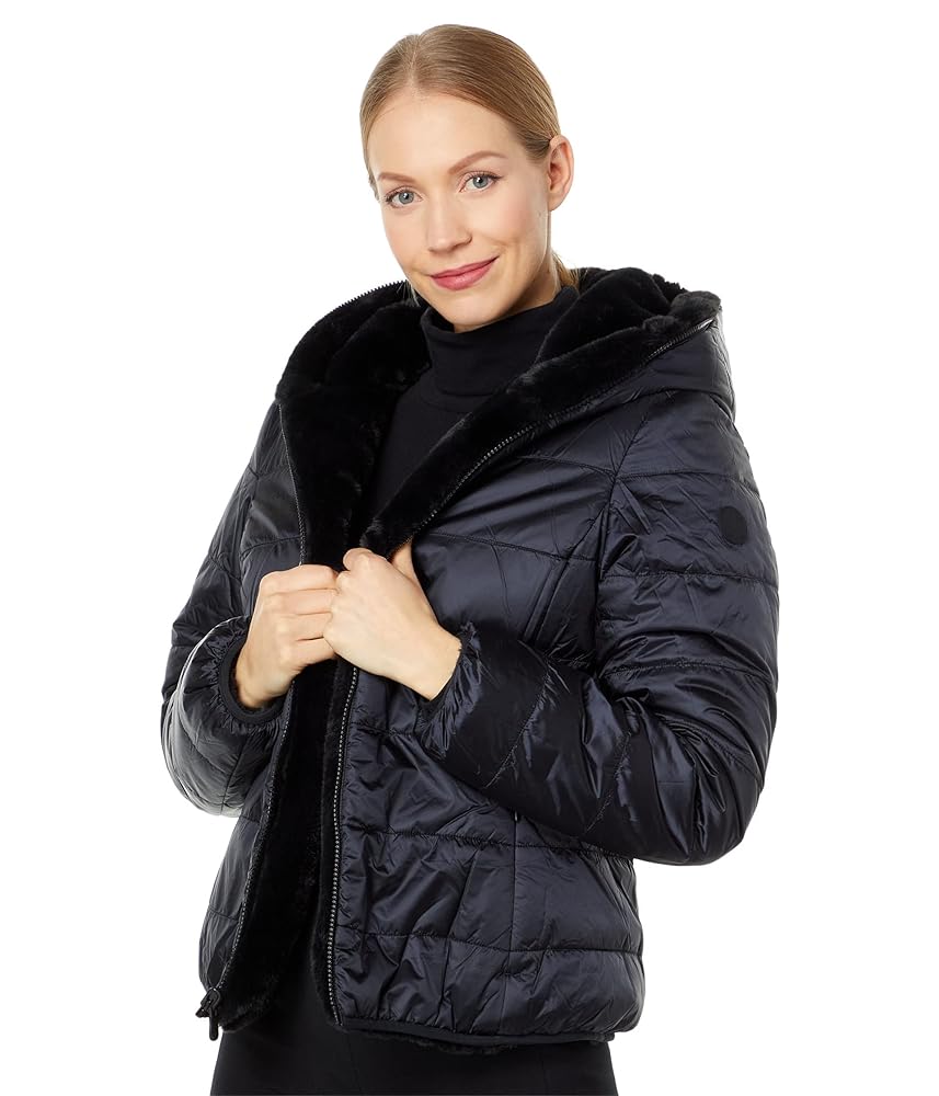 【最終値下げ】SAVE THE DUCK LAILAレディースダウン（サイズ1） Save The Duck Laila - Short Reversible Faux Fur Black 1 1