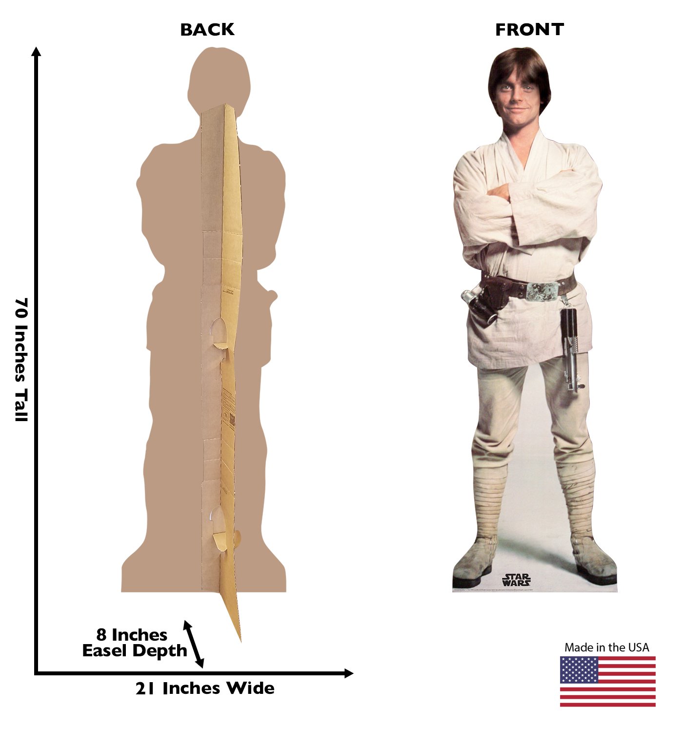 Star Wars Luke Skywalker Pappaufsteller Lebensgröße - Offizielle Fan-Dekoration