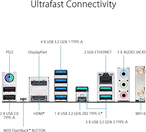 Miniatura 5 de ASUS Prime X670-P WiFi AMD X670 AM5 Ryzen™ Desktop 9000 8000 y 7000 ATX Placa base con tres ranuras M.2, DDR5, USB 3.2 Gen 2x2 Type-C®, soporte