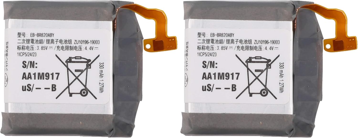 [2023 New EB-BR820ABY Replacement Battery Compatible with Samsung Galaxy Watch Active 2 44mm SM-R820 SM-R825 (Pack of 2)