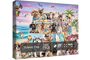 Funny Dog Puzzle Beach Dogs Puzzles 1000 Pieces for Adults
