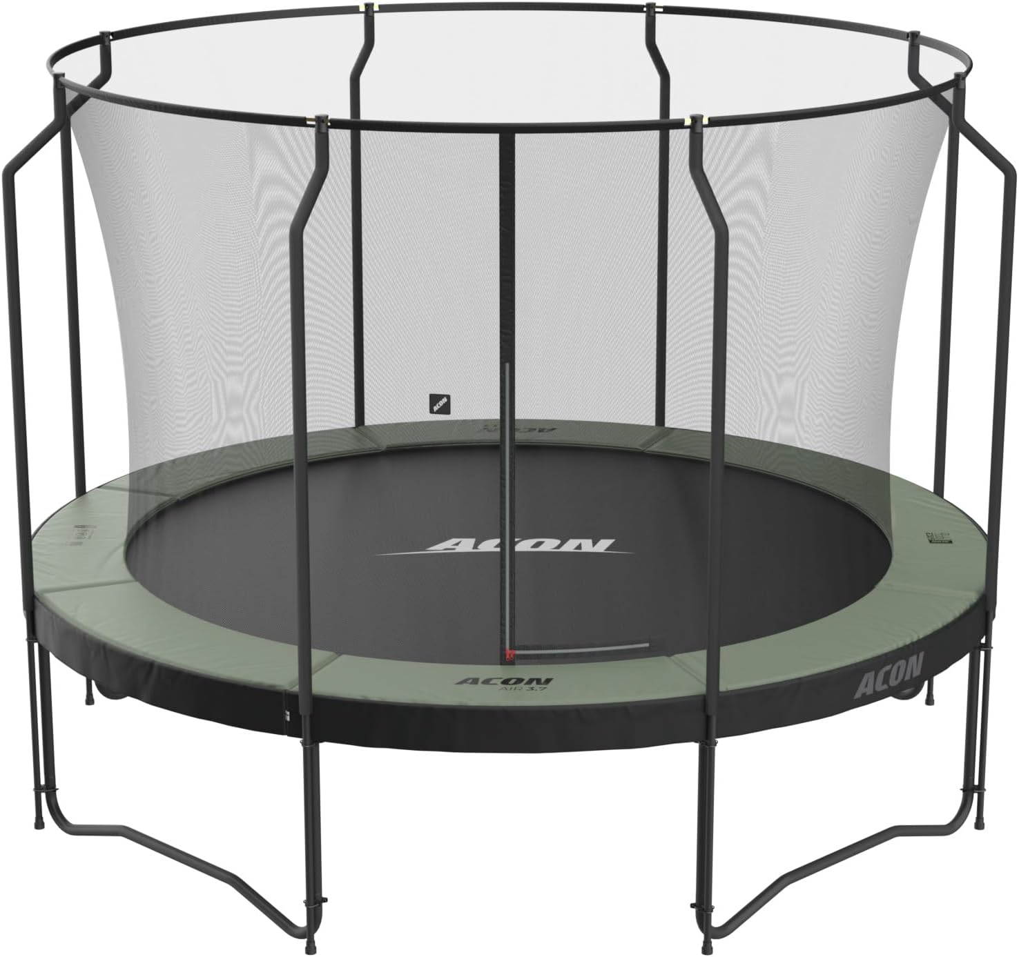Acon Air 3.7 Trampoline 12ft with Premium Enclosure | Includes 3,7m (12ft) Round Trampoline and Premium Safety Net | 80 Heavy Duty 21,5cm (8.5in) Springs