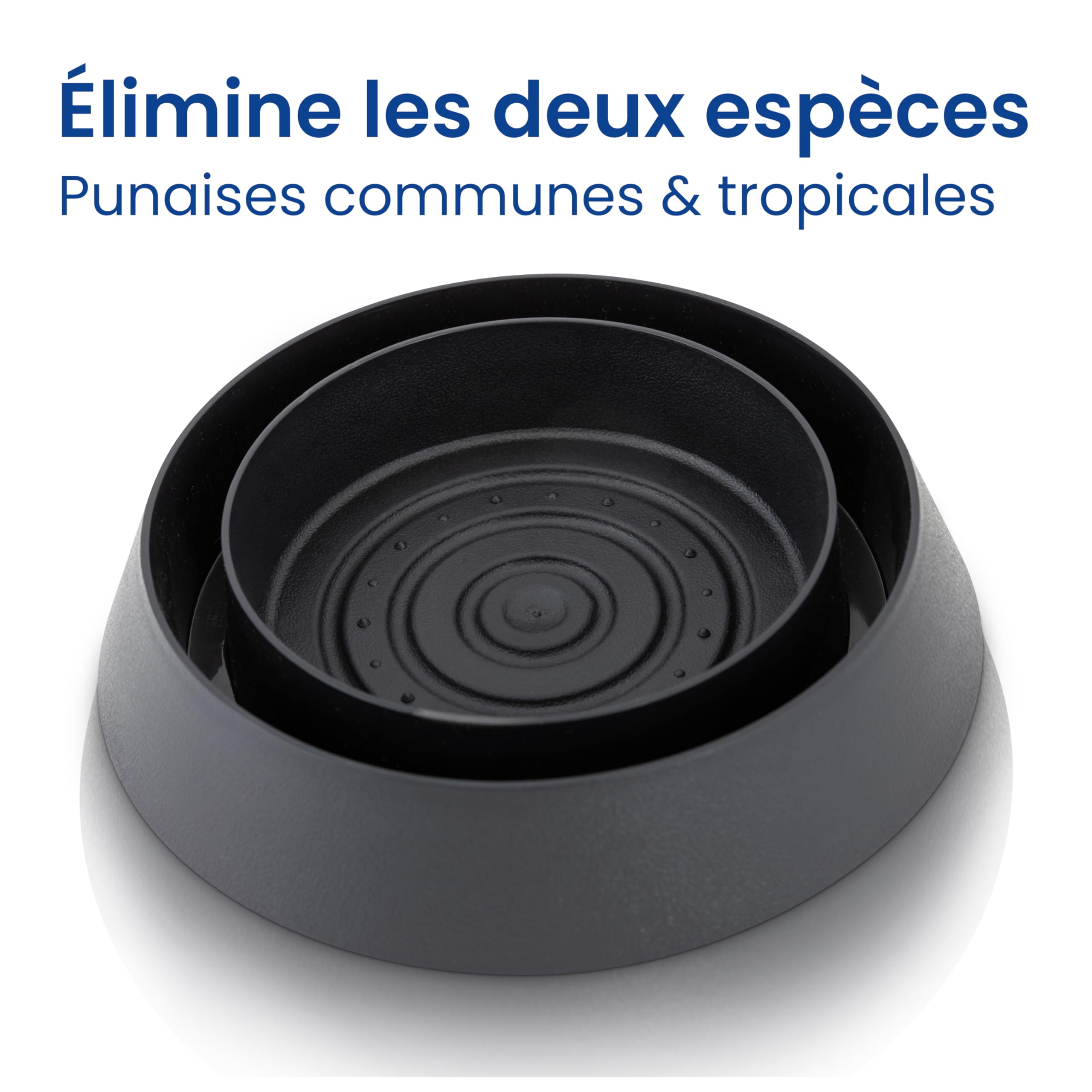 Piège Punaise de Lit Intercepteur OmniGuard Nidoan - Traitement Complet sans Insecticide, Applicateur et Silicate de Magnésium Inclus, 100% Réutilisable, Lot de 4
