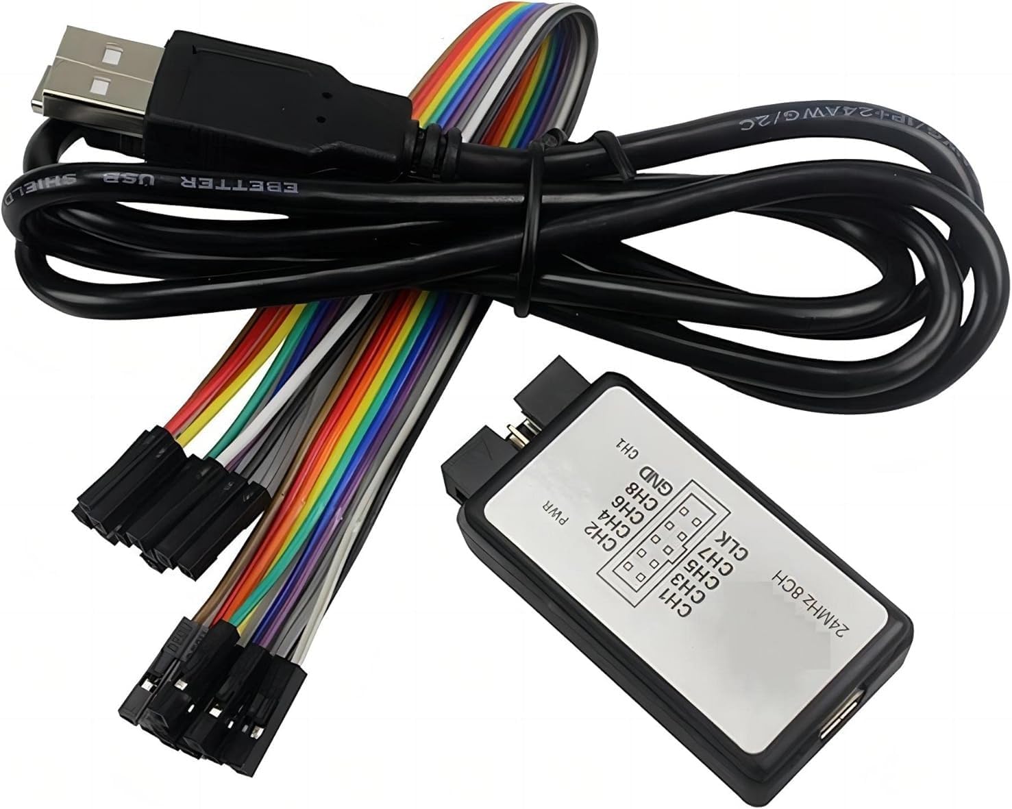 WWZMDiB USB Logic Analyzer for ARM FPGA Debugging Tool 24M Sampling 8 Channels