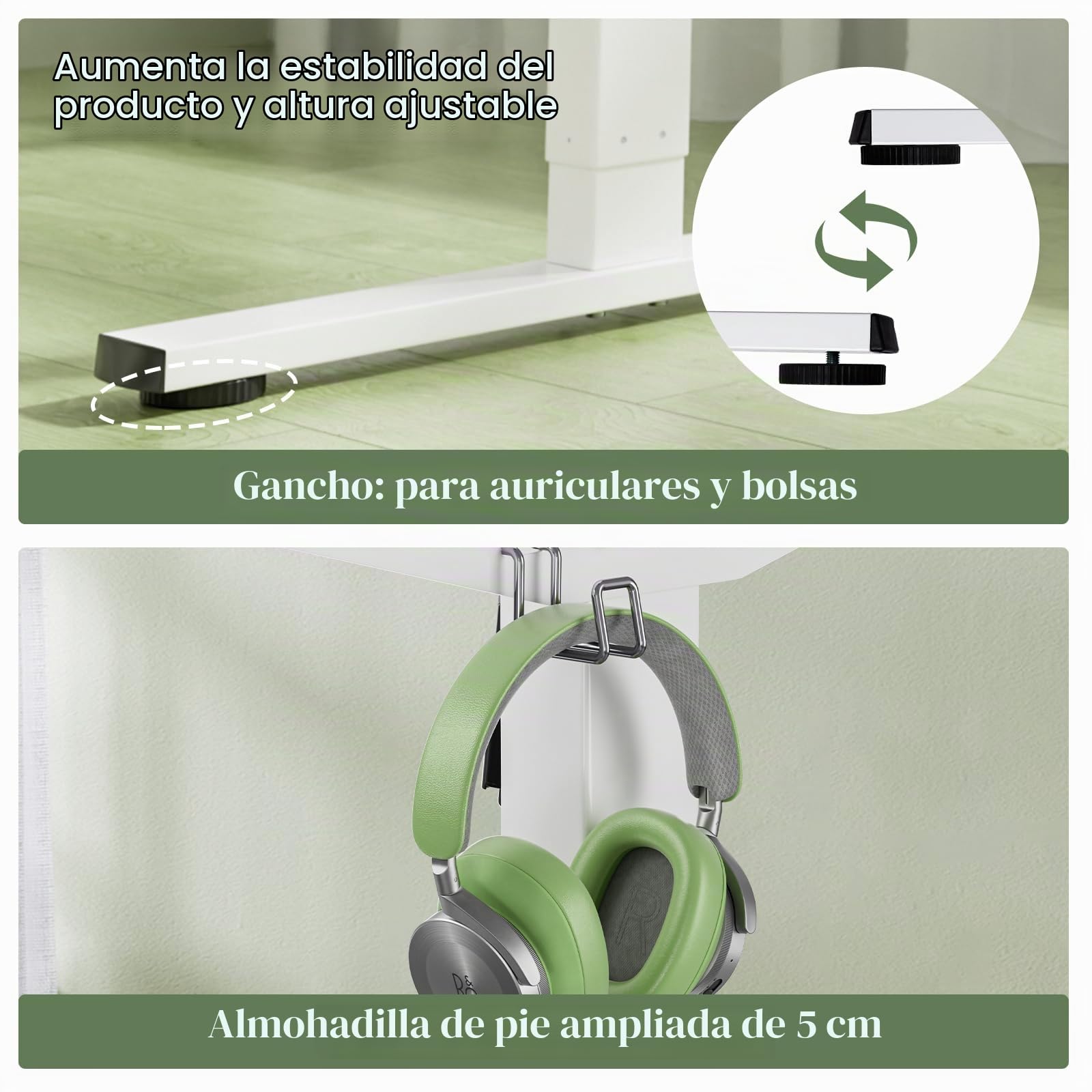 buybyroom Estructura Mesa Elevable, Patas Escritorio Elevable con Acero de Alta Resistencia, con Panel Inteligente de Memoria y Puerto USB (Sin Panel de Escritorio)