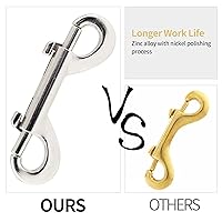 Vista 3 de 6 ganchos de doble extremo de 2.7 pulgadas, aleación de zinc, ganchos de cadena de doble broche para correa de perro, llavero, tachuelas de caballo