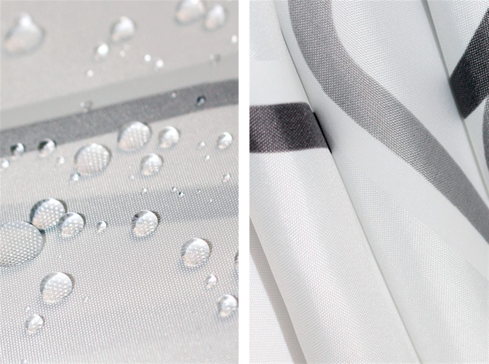 Lifup Tenda Doccia Antimuffa in Tessuto di Poliestere - Idrorepellente e Lavabile per Bagno Con Anelli Bianco 100x200cm