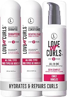 Love Ur Curls - Shampoo & Conditioner Set with All in One Curl Cream Sty...