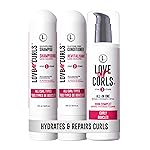 Love Ur Curls - Shampoo & Conditioner Set with All in One Curl Cream Styler for Curly Hair, 3 Step System for Repair and Moisturizing