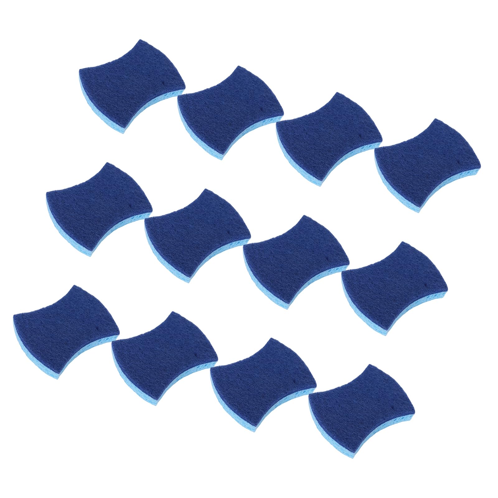 ZEPFJHE Of 12 Blue Kitchen Sponges for Effective and Cookware Scrub Spongiform
