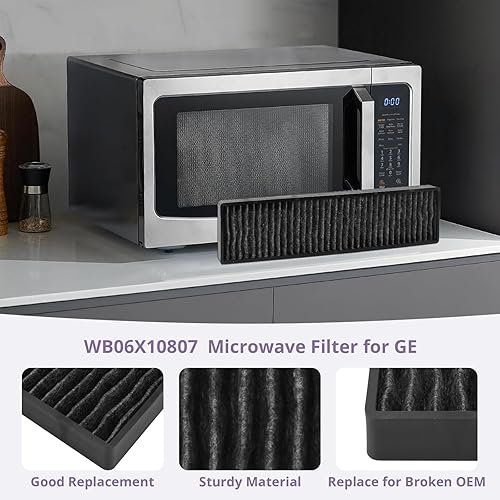 Miniatura 6 de Reemplazo del filtro de carbón de microondas para GE JNM7196SK6SS, JNM7196DK5BB, JVM7195SK6SS, JVM7195DK5WW, JVM7195EK5ES, PNM9216SK5SS, PVM9005SJ8SS