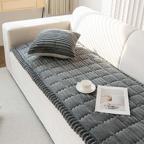 Funda para sofá lavable para perros, funda antideslizante para sofá de 3 cojines, protector de muebles (1 unidad de 27.5 x 70 pulgadas, gris oscuro) disponible en Yaxa Guatemala