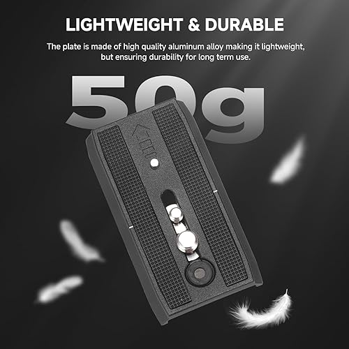 Miniatura 9 de AVELLA Soporte de cámara de reemplazo de placa de liberación rápida deslizante universal con tornillos de montaje de 1/4 pulgadas y 3/8 pulgadas