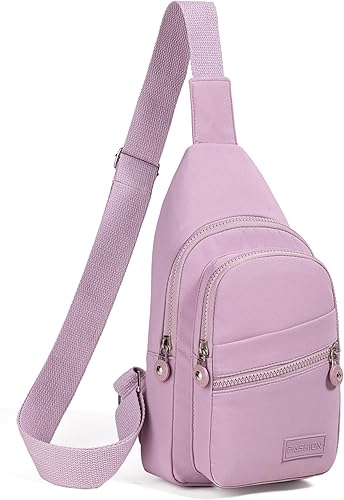 Miniatura 23 de Bolso Bandolera Pequeño, Bolsos de Hombro Cruzados para Mujeres, Mochila de Sling para Deportes al Aire Libre y Senderismo - Beige D Beige,Negro