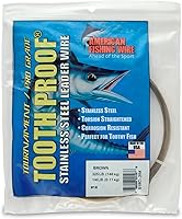 Vista 53 de AFW Alambre Líder Duro de Una Hebra de Acero Inoxidable a Prueba de Dientes - Brillante y Camuflaje para Tiburón, Barracuda, Caballa Real, Wahoo