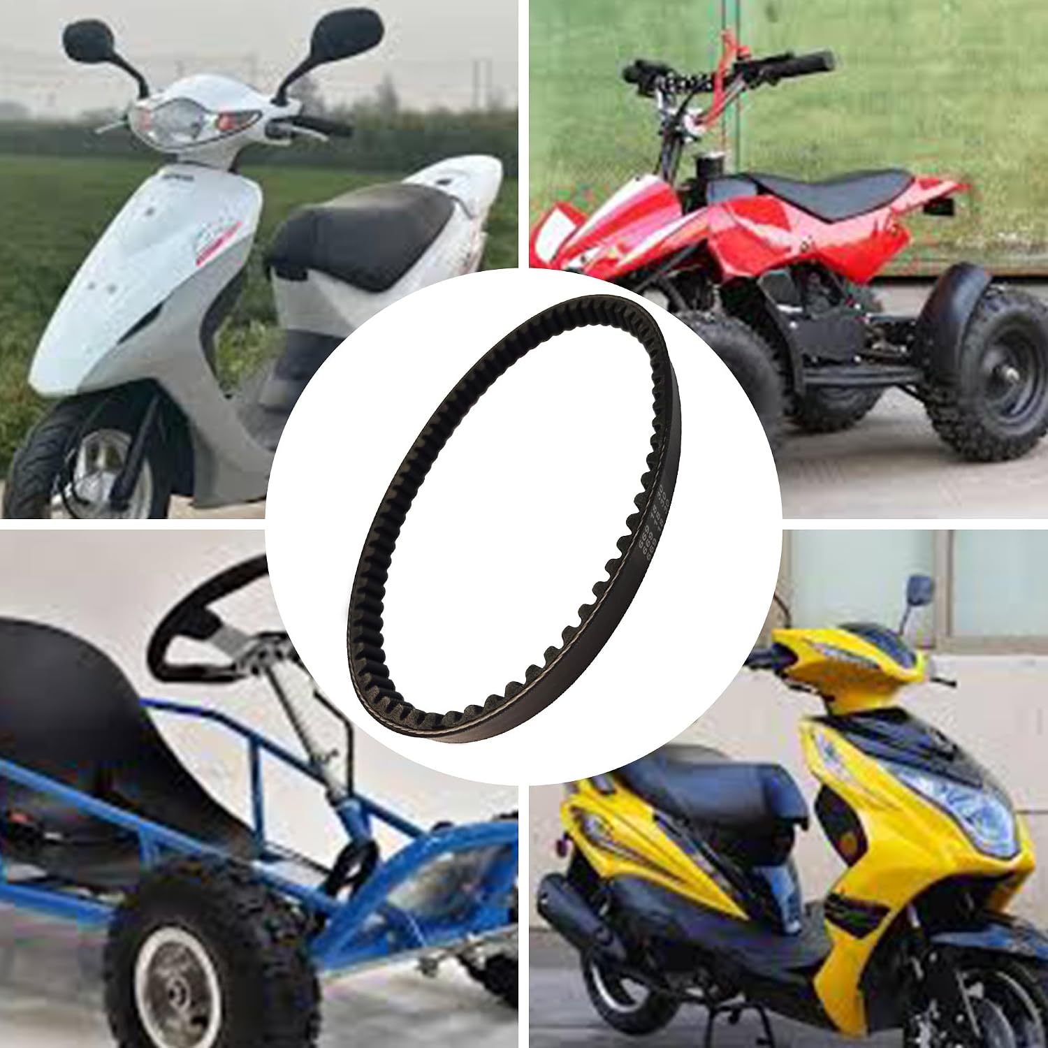 Strongthium 669 18 30 CVT Drive Belt Compatible with GY6 49cc 50cc 139QMB Short Case Scooter Moped ATV Go Kart Roketa Baja Tank Jmstar Taotao Jonway Vespa