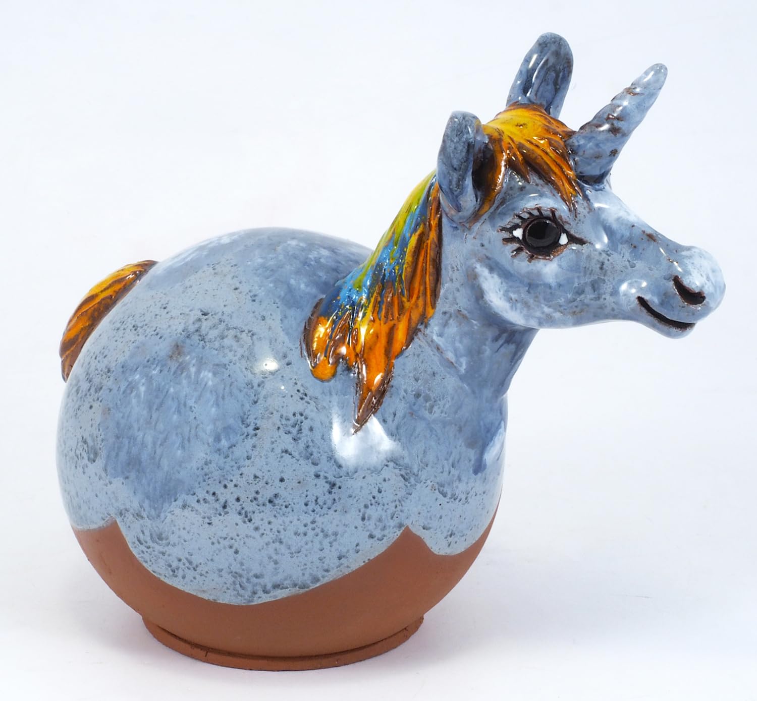 Gartenstecker Keramik Handgefertigt - Gartendeko für Draußen Wetterfest - Garten Deko Keramik - Gartenfiguren & Gartenstatuen - Einhorn