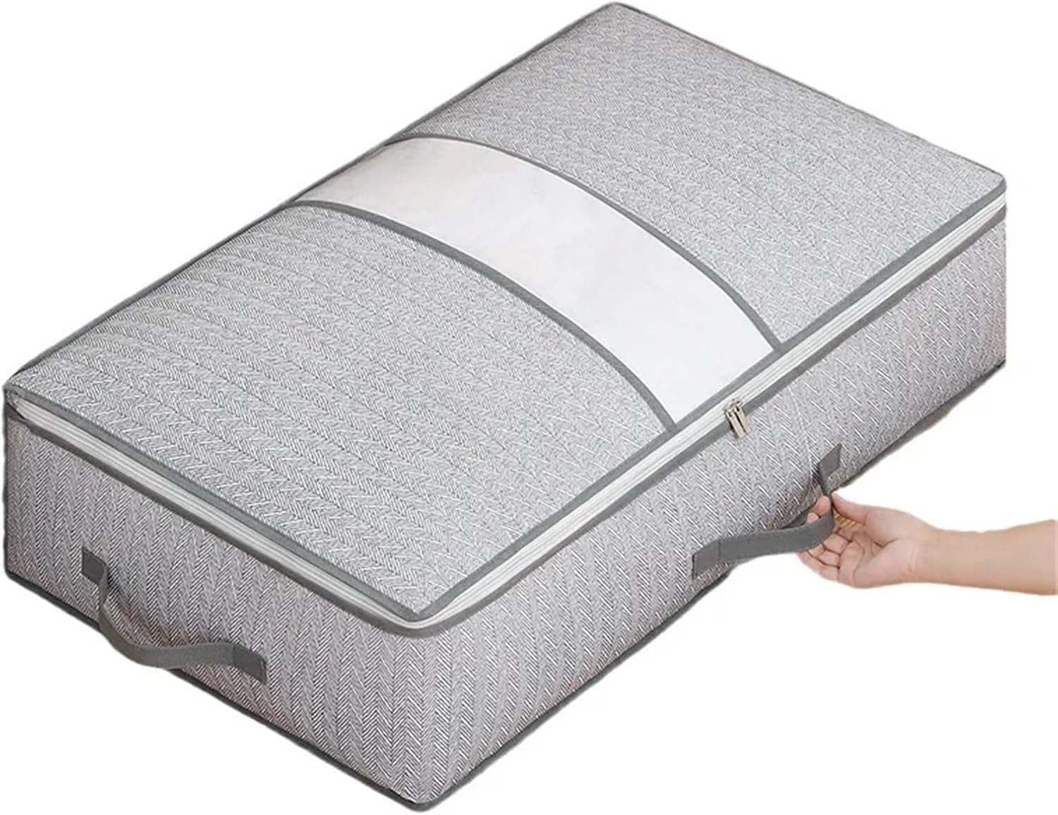 Under Bed Storage Box 2 PC Foldable Storage Bag Underbed Large Capacity 95L Quilt Blanket Sorting Bag with Handle Clothing Closet Organizer(30L50x40x15cm,Style02)