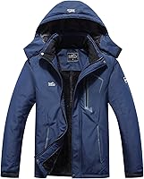 Vista 1 de Pooluly - Chaqueta impermeable de invierno, esquí, snowboard, para hombre, con capucha, rompevientos.
