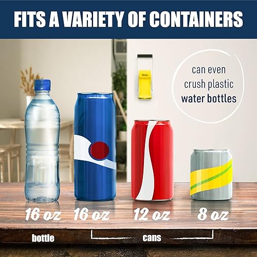 Miniatura 37 de Mckay Trituradora de latas de metal de 16 onzas, trituradora de latas montada en la pared, trituradora de latas para reciclar trituradora de pared