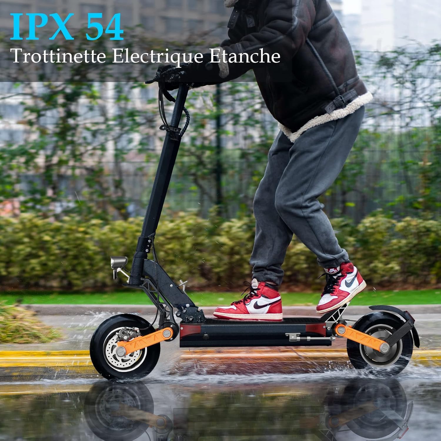 JOYOR S5-Z Trottinette Electrique Adulte Professionnelle Moteur 600W (800W Puissance Pointée) 48V 13Ah Autonomie 65km Suspension Double Pneus Tout Terrain 10 Pouces Trotinette Electrique pour Travail