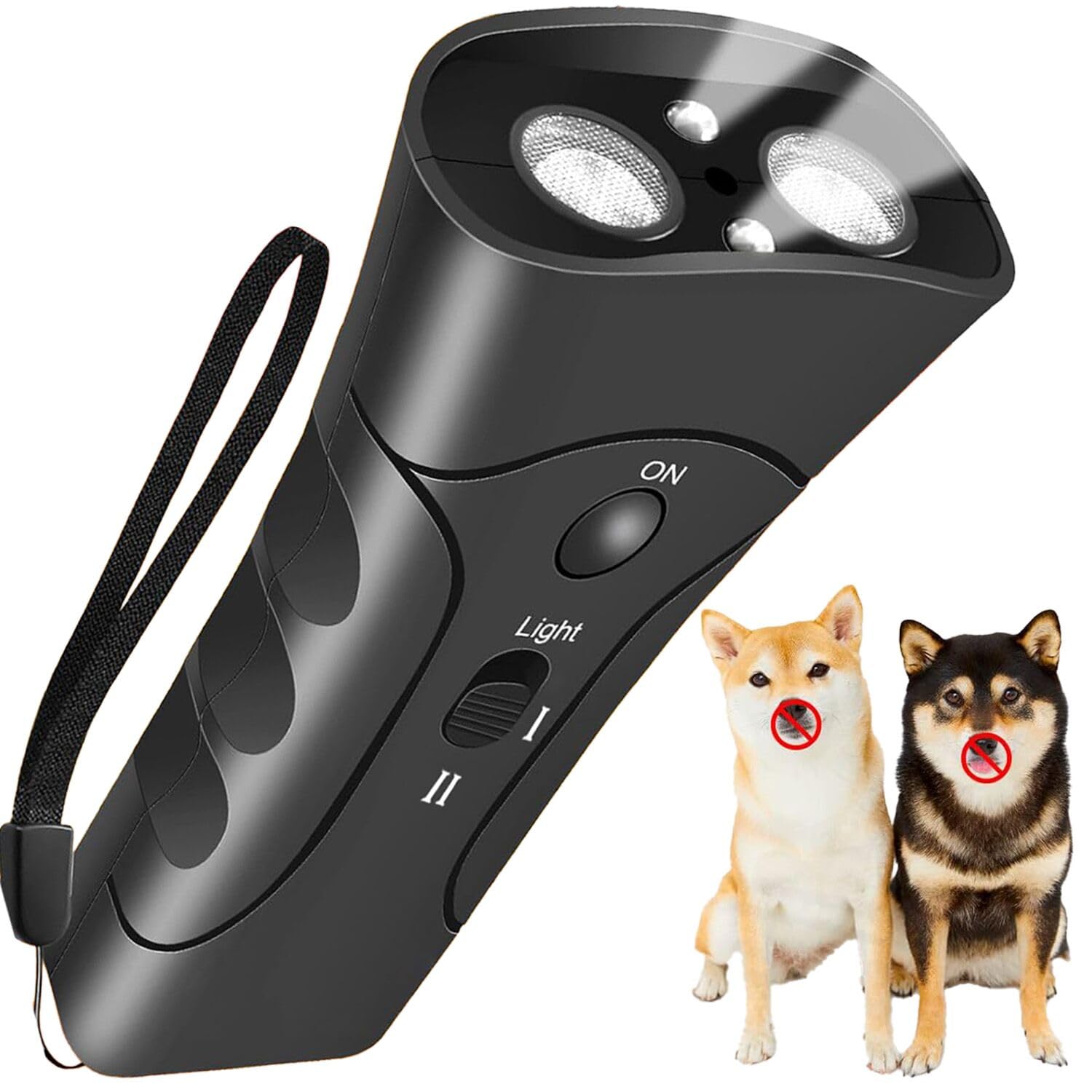 WEIMEIH Anti Dog Barking Device,Ultrasonic Bark Stopper For Dogs, 3 in 1 Handheld Ultrasonic Stop Dog Barking Device Indoor Outdoor Bark Deterrents Control For Small Medium Large Dogs (black)