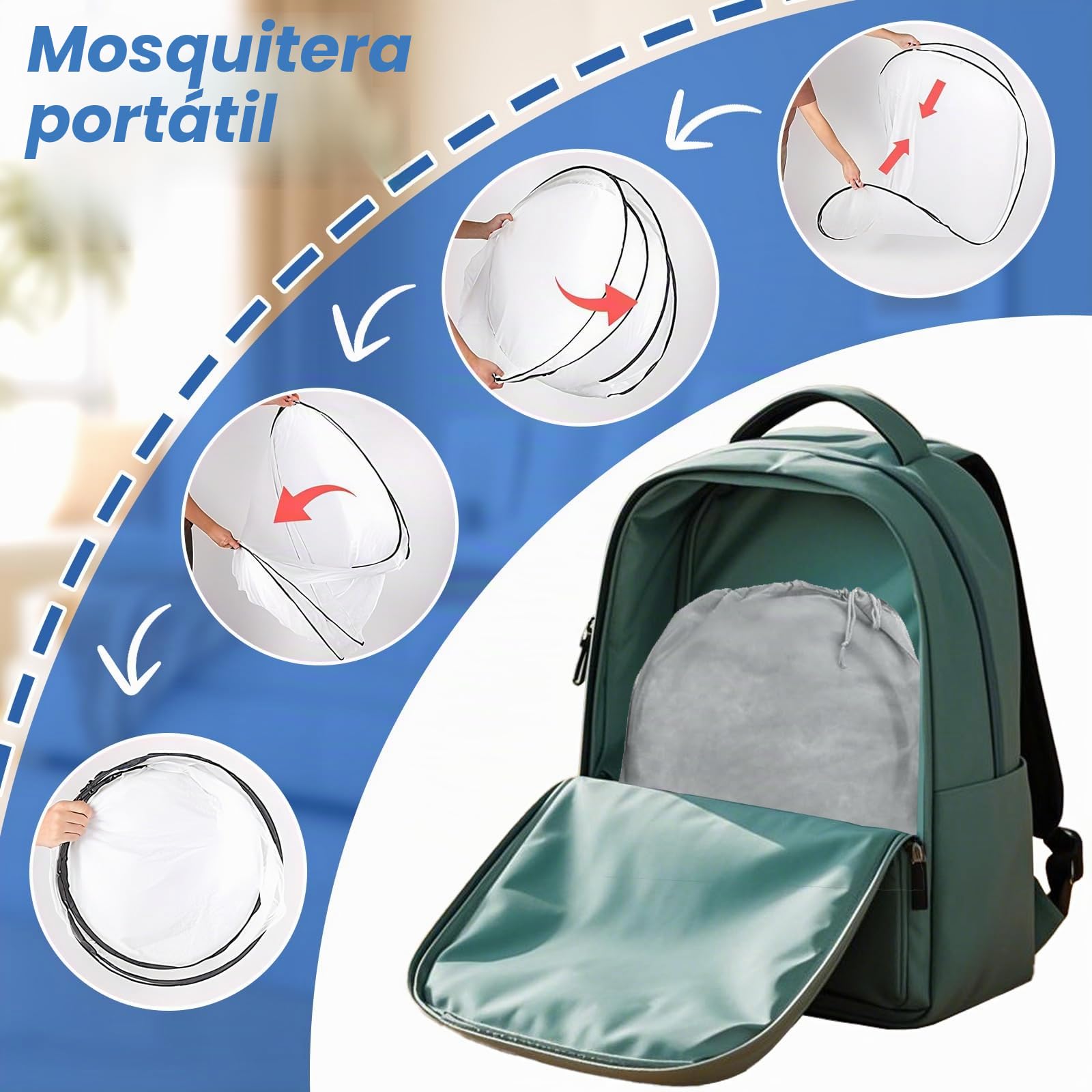 Mosquitera Pop Up, 200 x 80 x 56 cm, plegable, tienda de campaña portátil, familiar, cama para cama, camping, viaje, interior, simple
