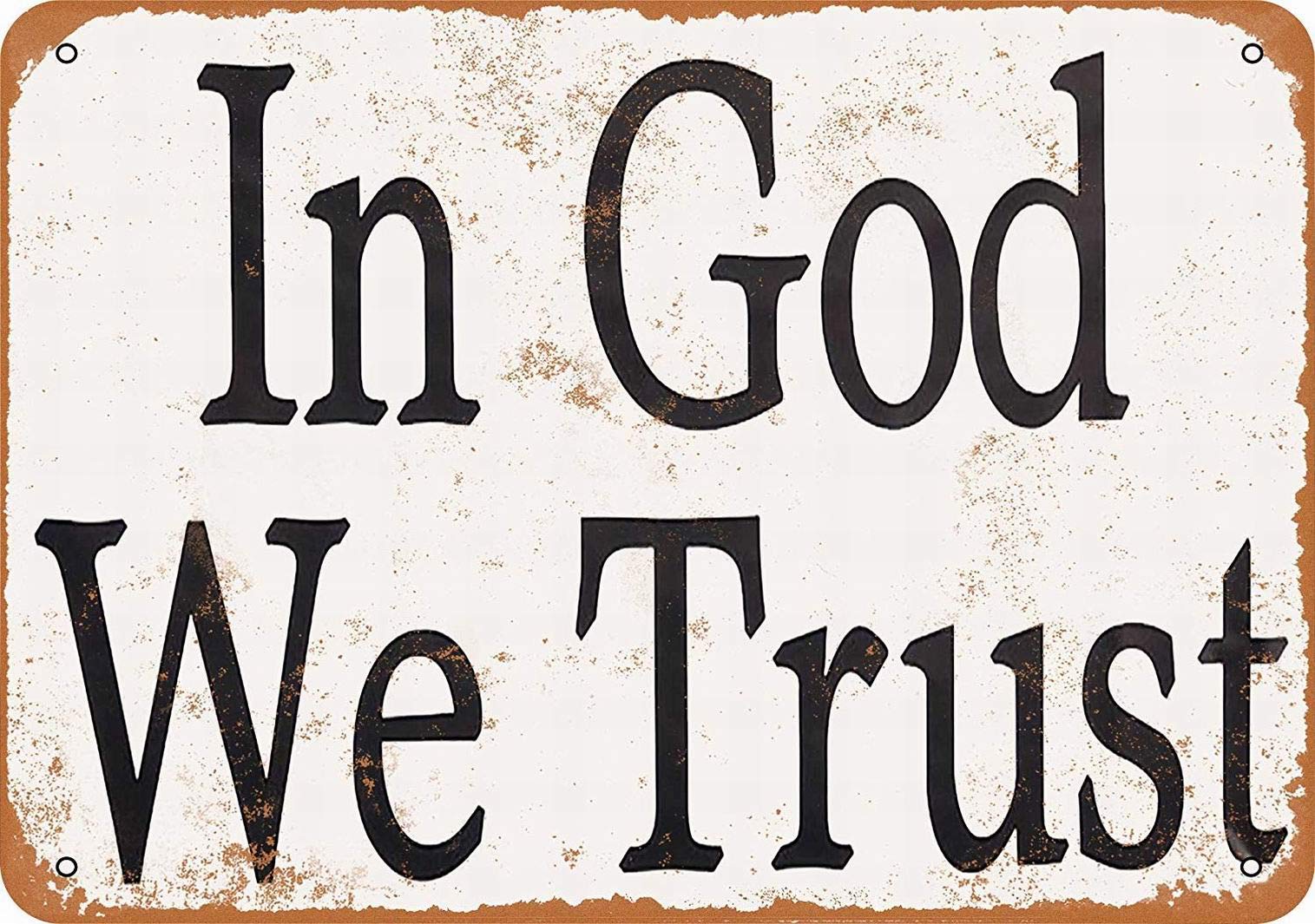 Funny Tin Sign - In God We Trust - Vintage Wall Decor Art 8x12 Inch