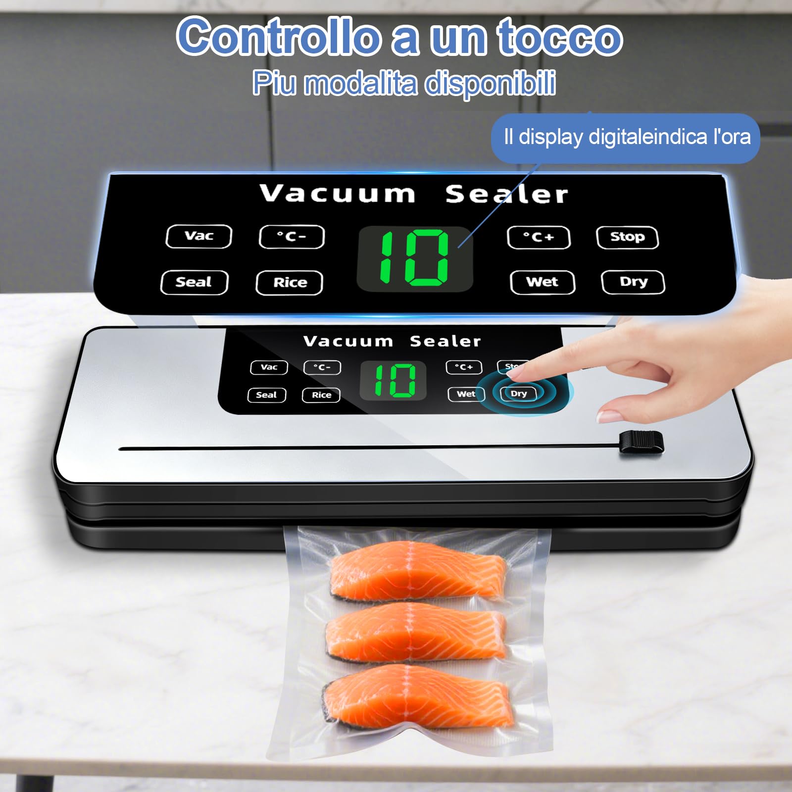 Dictien Macchina Sottovuoto Alimenti Automatica per Secchi che Umidi alimenti — immagine 3 di 16