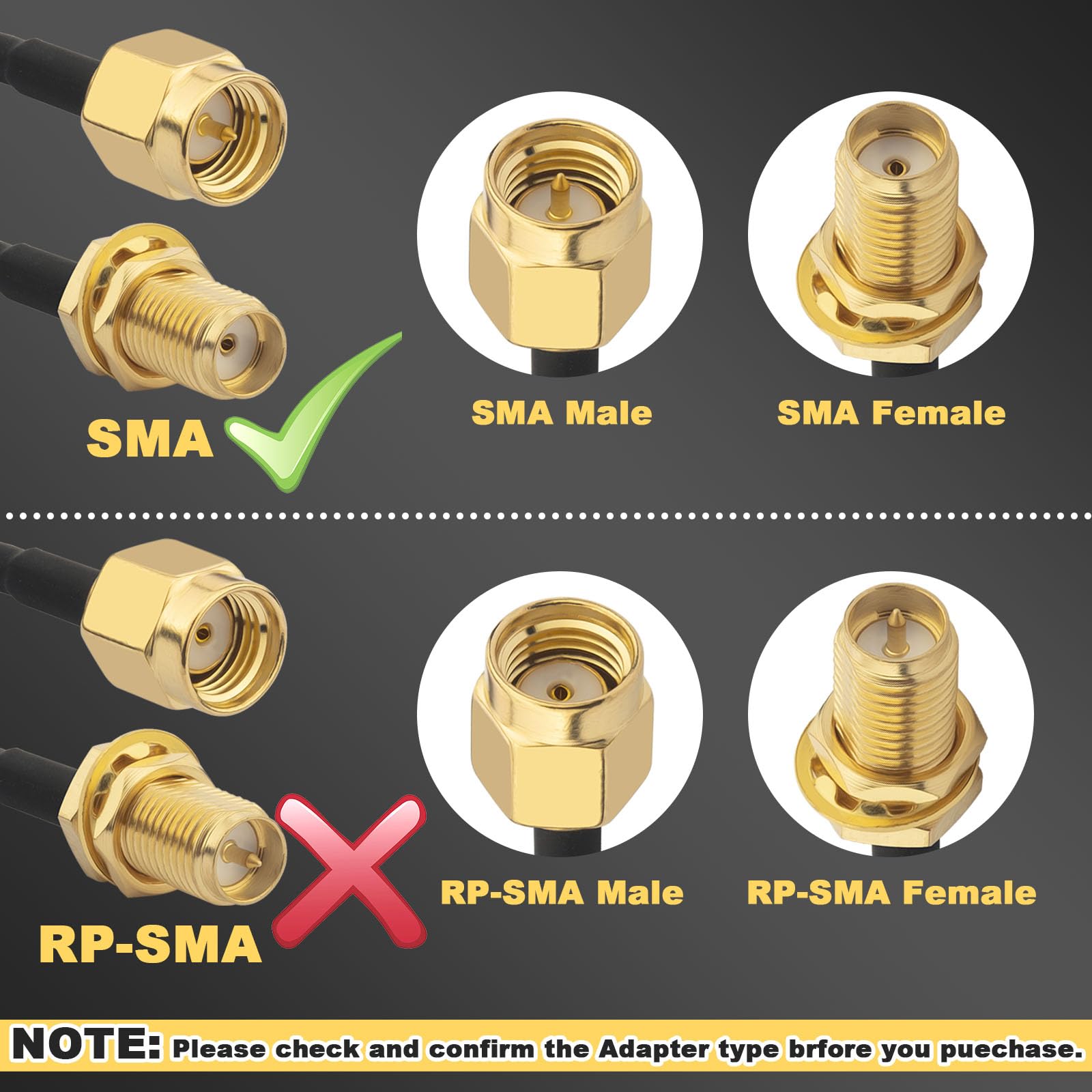 Câble d'Extension SMA RG58 SMA Mâle à Femelle 20M/65,6ft Câble Coaxial à Faible Perte pour WiFi 3G 4G LTE Antenne GPS SDR Équipement Antenne Radio Scanner Routeur (Non pour la TV)