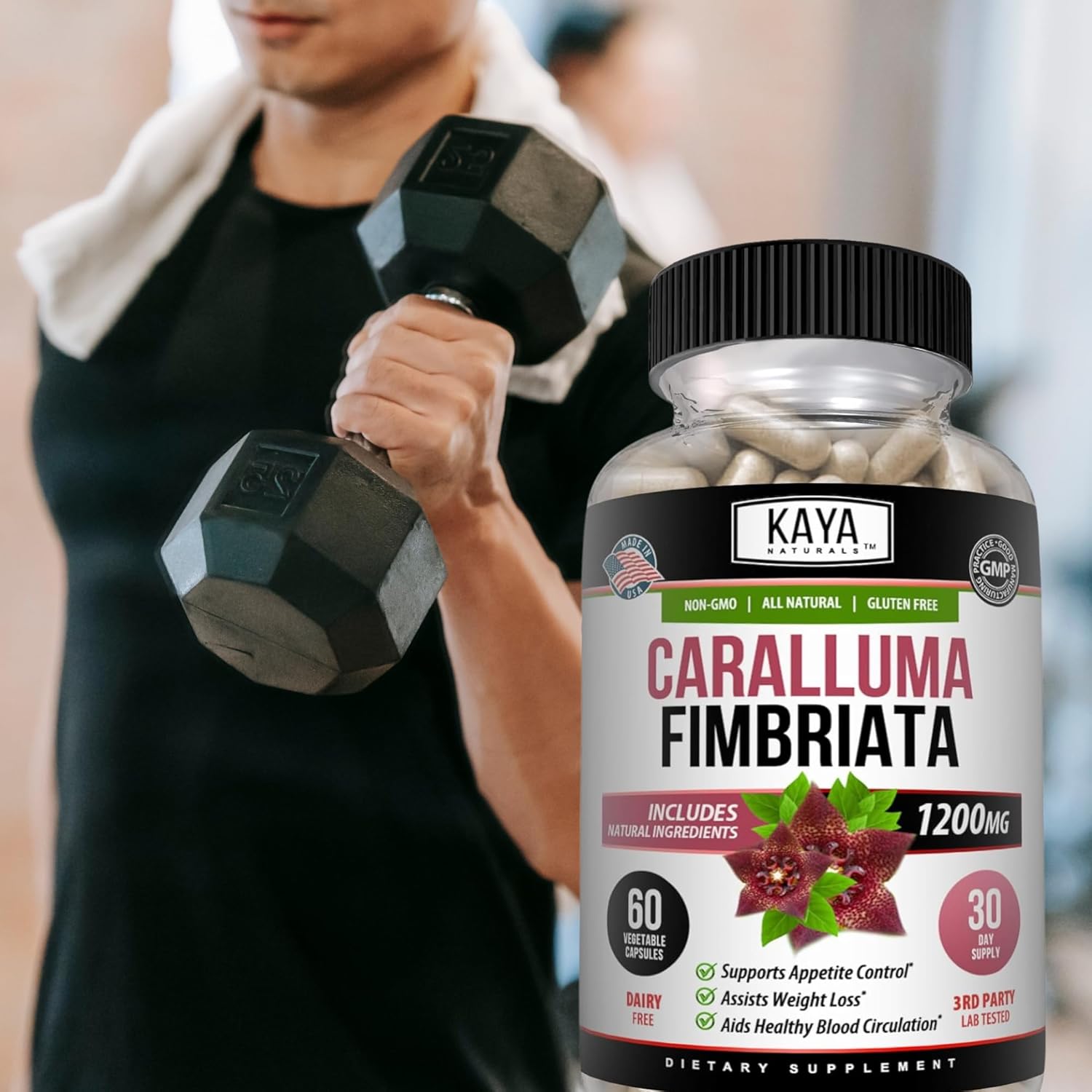 Kaya Naturals - Caralluma Fimbriata 1200mg High Potency Supplement | Maximum Strength Natural Endurance Support, Vegetarian Capsules (60 Count) - Image 9