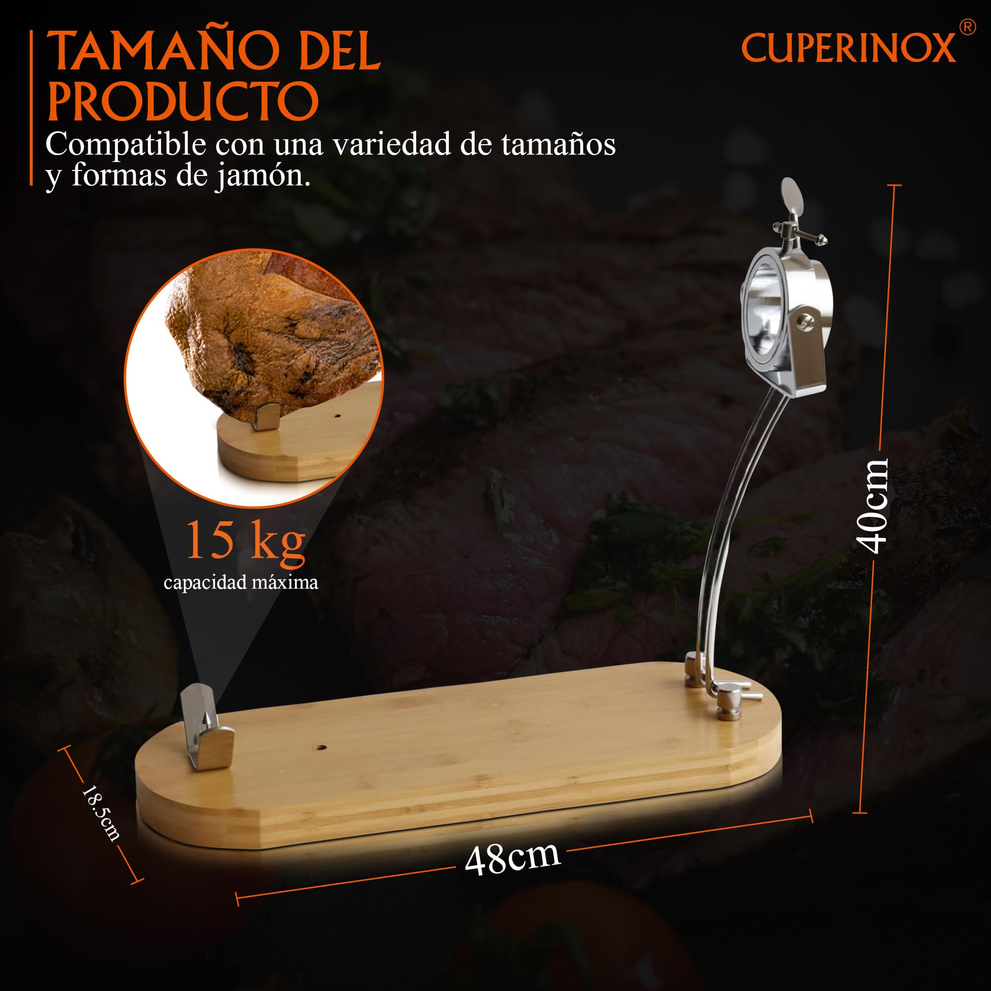 Jamonero | Jamonero Giratorio | Tabla Cortar Jamon | Jamoneros Profesional | Jamonero Plegable | Tabla Jamon | Cortador de Jamon