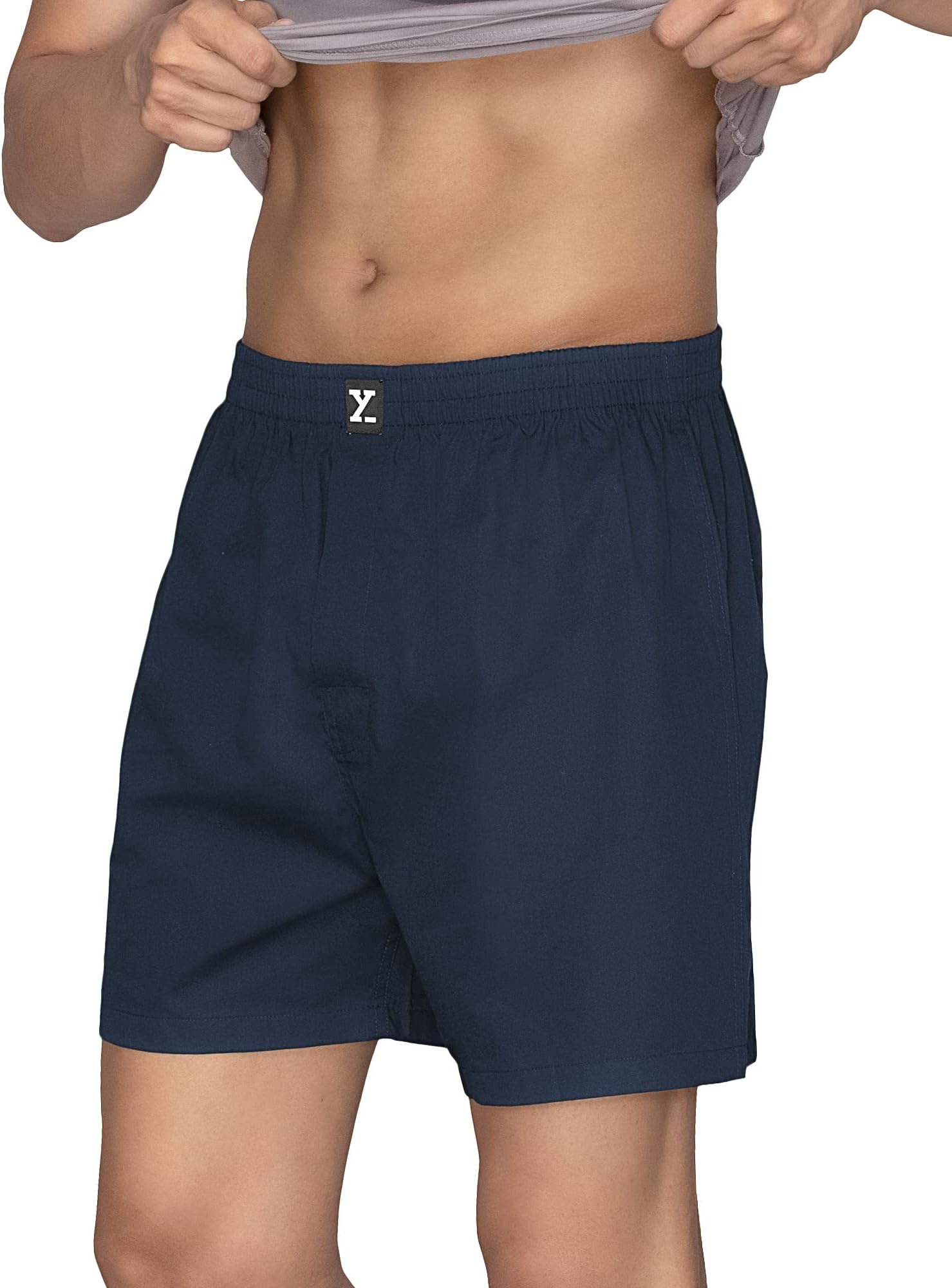 XYXXMen's Volt Relaxed Fit Cotton Solid Inner Boxer with No Marks Waistband