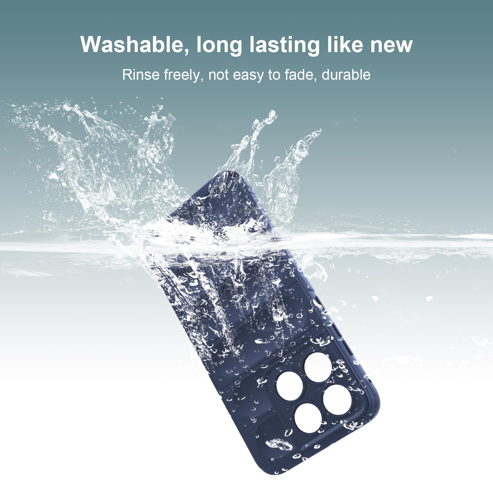 Cover per Motorola Moto Edge 70 Fusion, Custodia in Silicone Morbido TPU, Custodia Antiurto con Strato Interno in Fibra e Protezione della Fotocamera, Blu