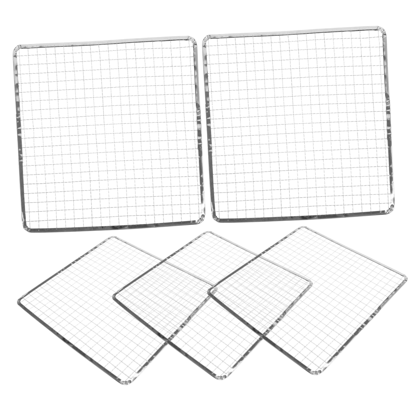 Plateau de cuisson barbecue rectangulaire GALPADA en métal pour grillades, 5 pièces