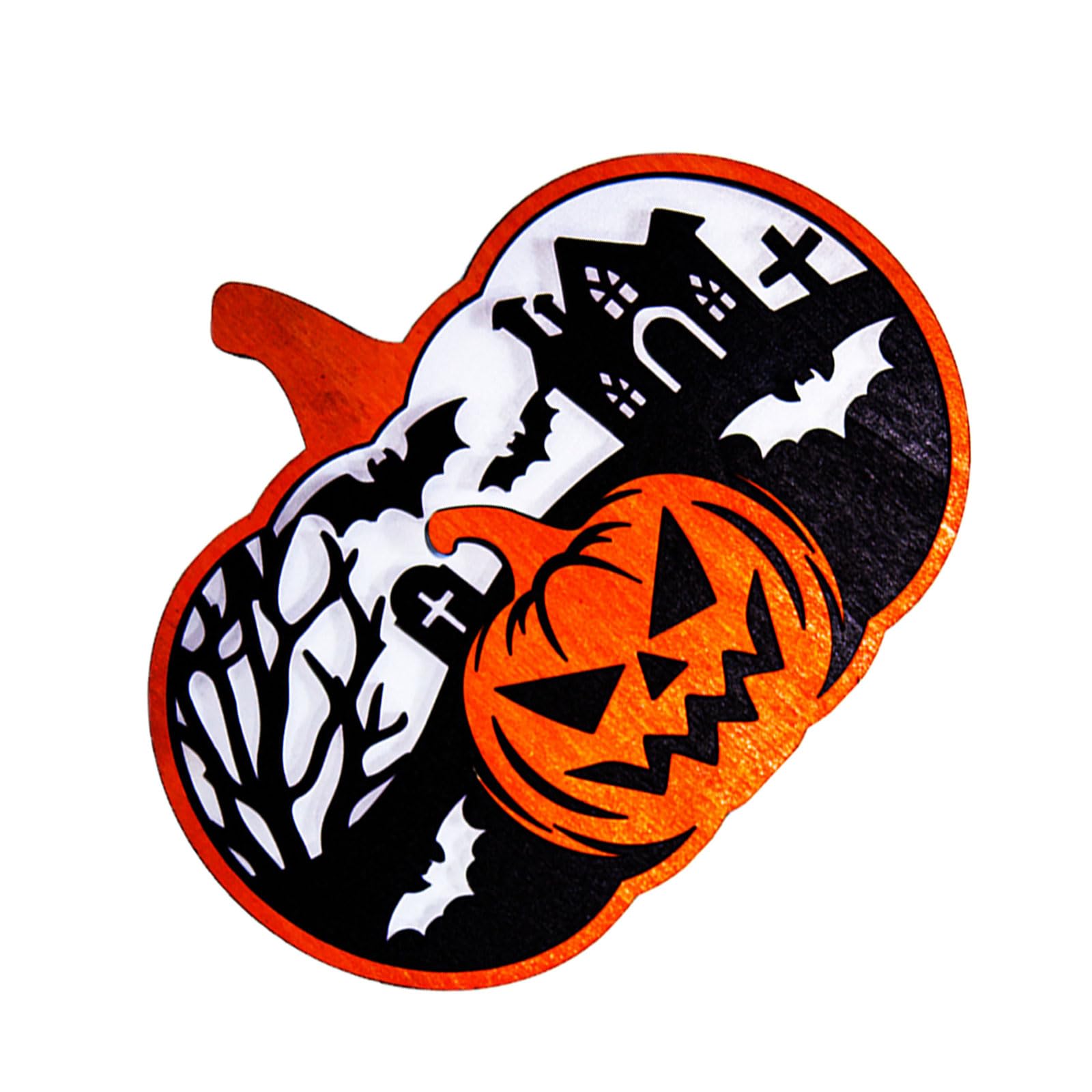 Tsophreniq A User Friendly Wooden Halloweens Decorations Specter Pumpkins Ornament For Door Wall Parties With 4 Styles Option Halloweens Pumpkins Specter Ornament