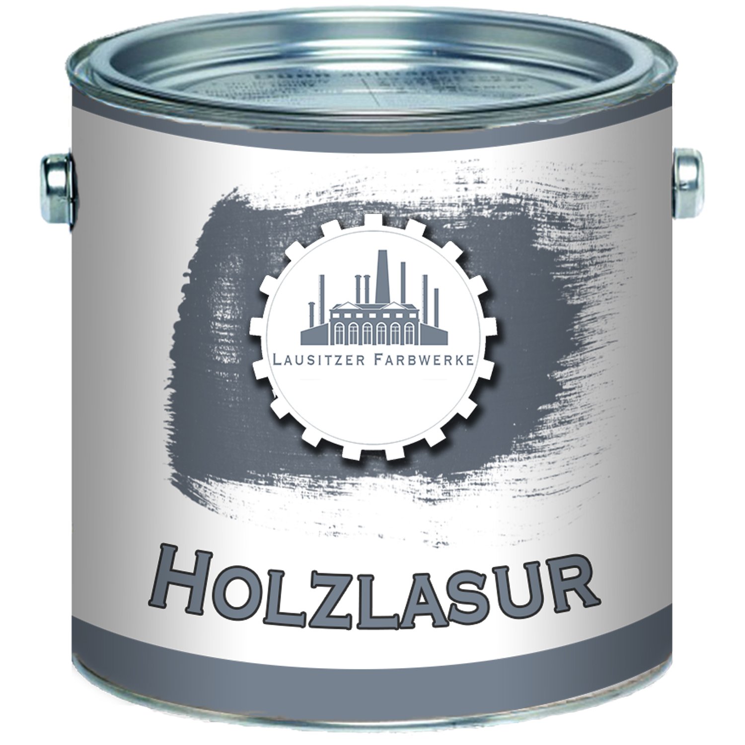 Lausitzer Farbwerke Holzlasur traditionelles Terrassenöl Holzschutzlasur Holzschutzanstrich Spezial-Lasur (1 L, Silbergrau)