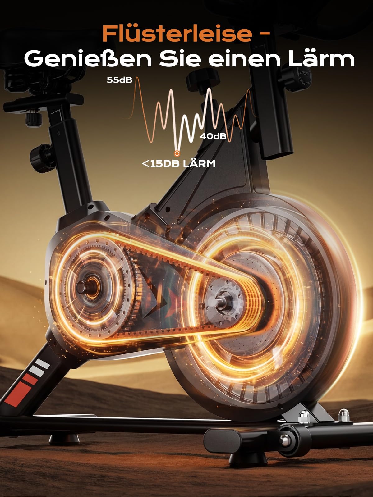 Dskeuzeew Heimtrainer Fahrrad mit APP, 0-100% Widerstand & Herzfrequenz-Messung, Leises Hometrainer Fahrrad mit LCD-Monitor, Fitnessbike mit Tablet-Halter, Indoor Bike für Cardio-Training, Bis 160KG