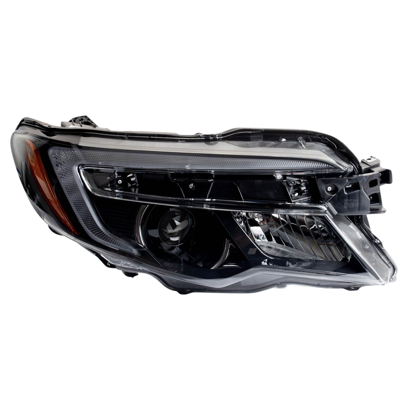 TRQ Passenger Side Headlight Assembly Halogen Compatible with 2016-2020 Honda Pilot LX 2017-2020 Ridgeline Without LED Daytime Running Lights HO2503165